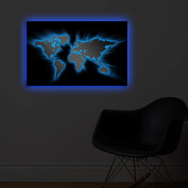 Wallity Lienzo Decorativo Iluminado con LEDs 45 x 70 cm Multicolor